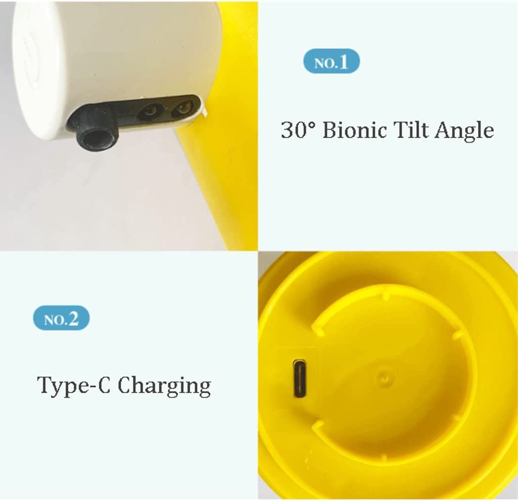 Distributeurs de Lotion sans Contact Distributeur de Savon Rechargeable Distributeur Automatique de Savon moussant pour la Maison et Le Commerce Gris 1 pièces