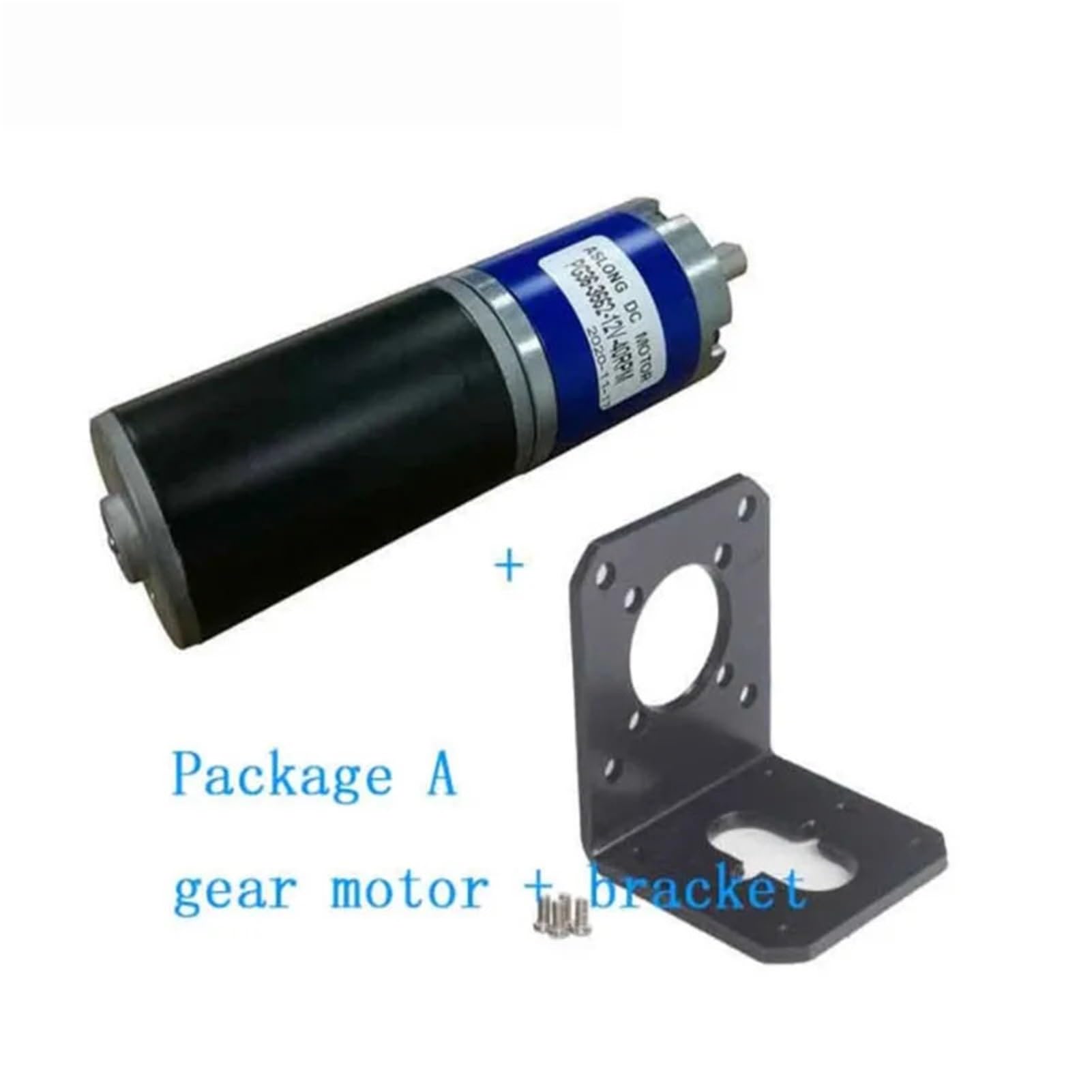 Motorreductor de CC eléctrico Tubular de 12 V, 24 V, 36 mm, 3662 CC, con Engranaje planetario Cepillado y Reductor planetario.(570RPM_12VMOTORAND Bracket)