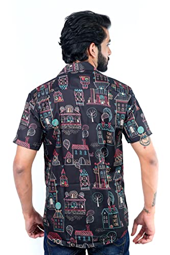 Image of HARPITA Men's Poly Cotton Digital Printed Stitched Half Sleeve Shirt