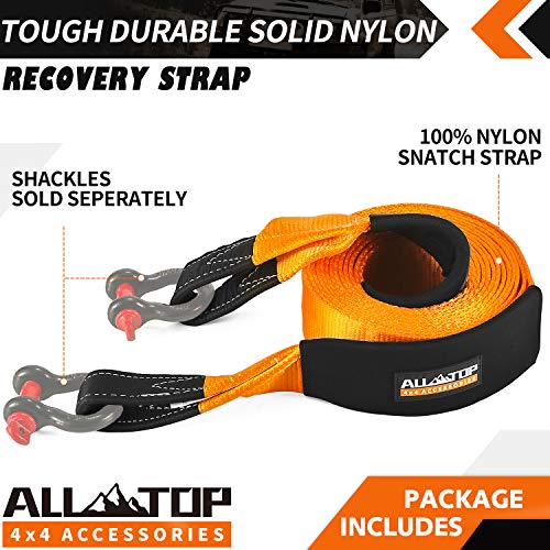 ALLTOP Recovery Snatch Strap, 4in X 20ft 46500Lbs, Extreme Duty 100 Nylon