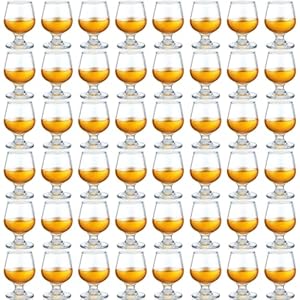 Qunclay 48 Pcs Shot Glasses Shot Glass Cute Cognac Glasses Small Brandy Snifter for Tasting Brandy Drinking Port Glasses for Whiskey Brandy Wine Beer (3.5oz)