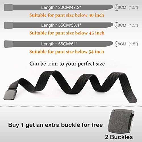 JASGOOD Nylon Canvas Breathable Military Tactical Men Waist Belt With Plastic Buckle - Image 7