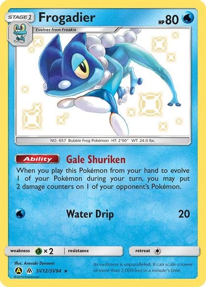 Pokemon – Frogadier SV12/SV94 - Hidden Fates - Shiny Vault - Holo - Single Card