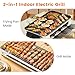 Electric Indoor Grill 1500W -2 in 1 Smokeless Indoor Grill for Kitchen with Non-stick Removable Grill & Griddle Plate,Temperature Control Korean BBQ Grill with 3 Cheese Pans Dishwasher Safe