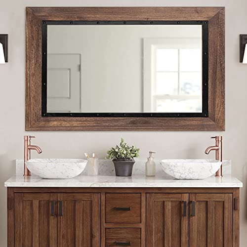 YOSHOOT Large 40x30 Wooden Mirror