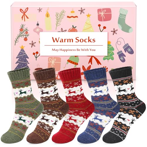 Airabc Thermal Winter Women Socks 5 Pairs Warm Christmas Socks for Women product thumbnail 13