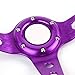 Auto Dynasty 350mm Purple 6-Bolt Spoke Purple Stitched PVC Leather Racing Steering Wheel