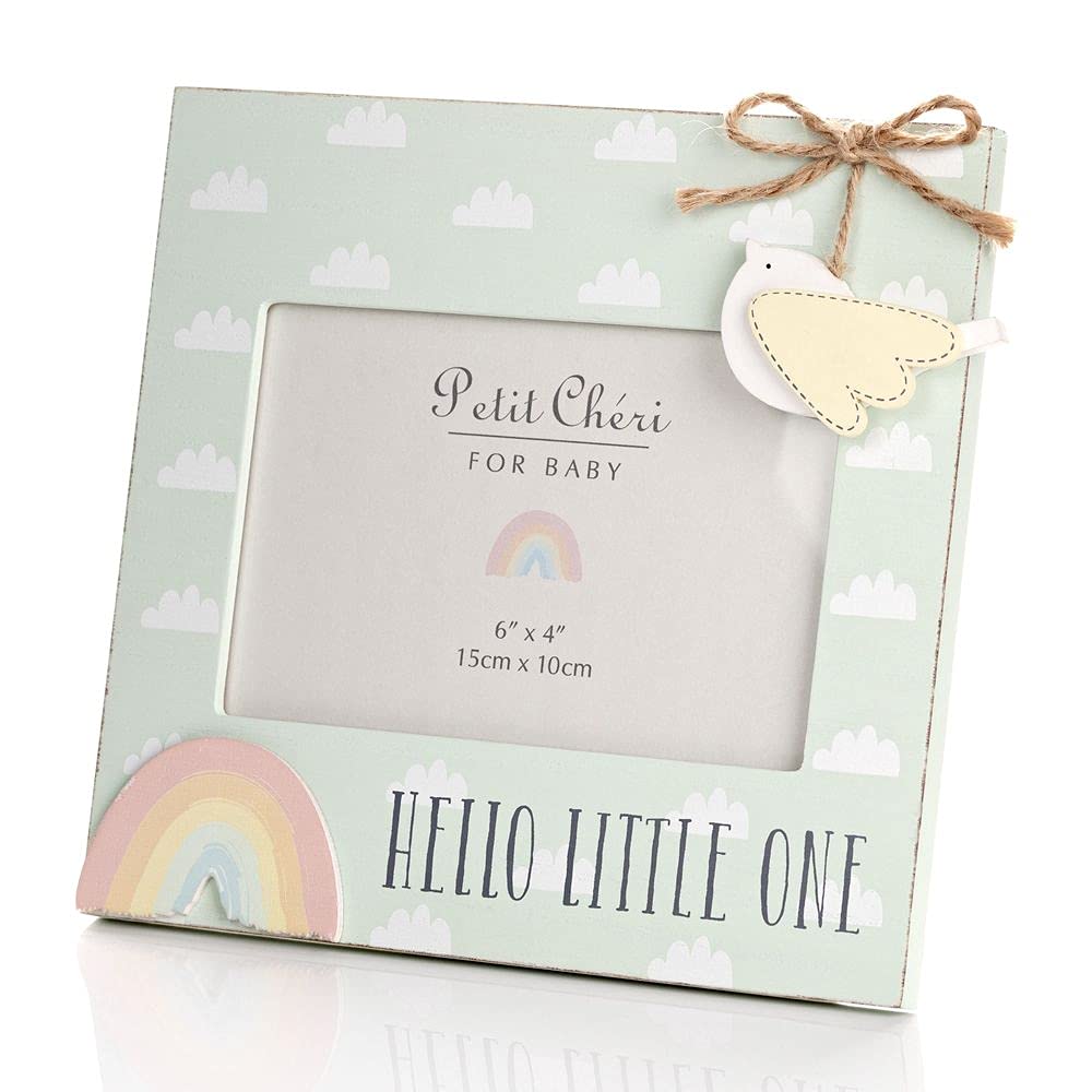 Petit Cheri Bird and Rainbow Picture Frame ''Hello Little One''