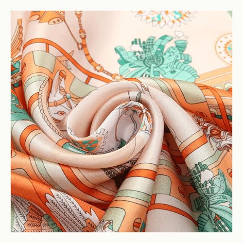 Tayri 100% Pure Silk Scarves – 20'' Small Luxurious Square Purse Scarf, Lightweight Mulberry Neckerchief for Women and Men4