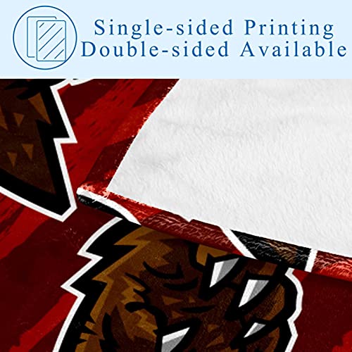 Couverture grizzly bear attack douce pour lit et canapé 150x100 cm