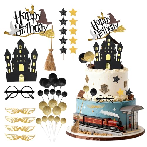 Wizard - Juego de decoración para tartas (38 unidades)