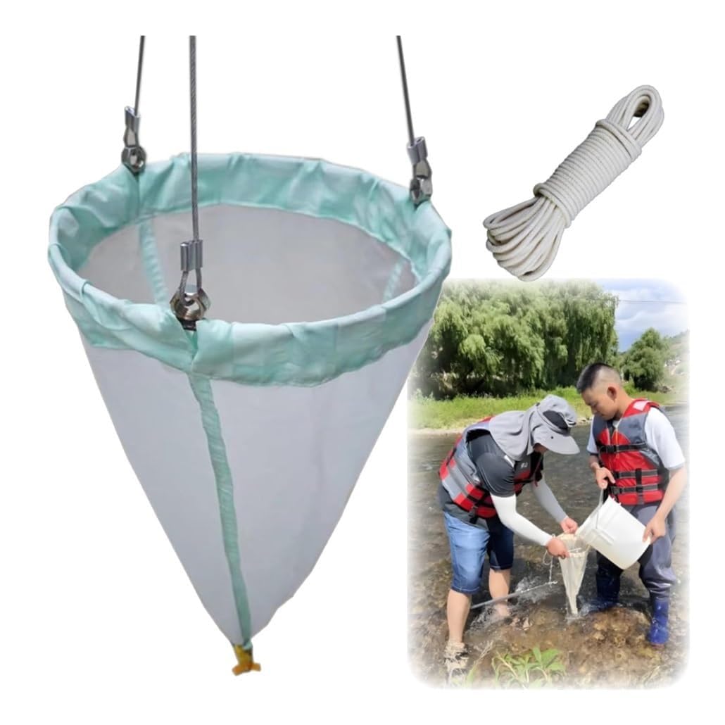 Professional Plankton Collection Net for Phytoplankton & Protozoa Sampling - Durable Nylon Tow Net for Water Testing(200Mesh)