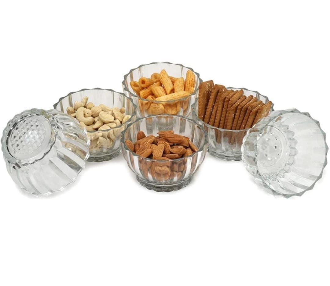 Buy Kvaent Glass Serving Bowl Set (120 ML, 6PC Set) Online at Low
