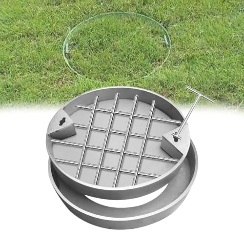 Robusta cubierta de acceso oculto de acero inoxidable para aguas residuales y pozos de drenaje, diseño oculto con gancho de elevación y solución segura de gestión de aguas residuales