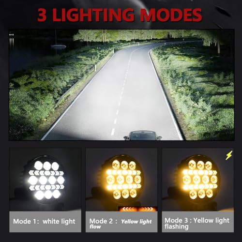 Focos LED redondos de 4 pulgadas para rutas nocturnas en UTV y buggy 2