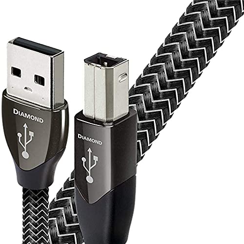 AudioQuest Diamond USB A-B Cable Black 1.5Â M USB A USB B USB CableÂ â€“Â USB Cable (1.5Â m, USB A, USB B, Male/Male, Black, Silver)