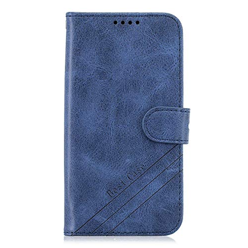 HICYCT Funda Samsung Galaxy A71, Elegante PU cubierta de la cartera de cuero Carcasa Flip Cover Case para Samsung Galaxy A71 Caso Caja con Cierre Magnético y Función de Suporte - Azul