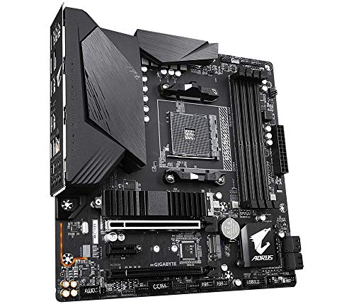 Image of GIGABYTE B550M AORUS PRO Motherboard with Digital VRM Solution, Enlarged Surface Heatsinks, PCIe 4.0 x16 Slot, Dual PCIe 4.0 /3.0 x4 M.2 with Thermal Guard,