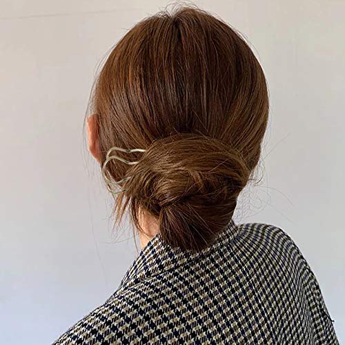 DIYstore 9 PCS 4 Teeth Hair Combs, Fork Clip Stick Hair Side Comb Hairpin Hair Bun Updo Hair Sticks Alloy 4 Prong Bun Hair Pins Clips Grips for Women Hair Styling Tool Accessories