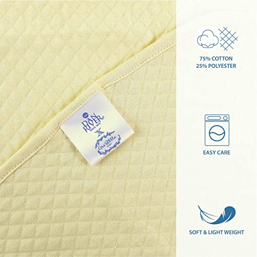 Dan River Cotton Baby Happy Blanket For Boys & Girls| Soft, Warm, Cozy Blankets For Baby Girls & Boys| Nursery Blankets, Baby Throw Blankets For Crib & Stroller| 30X40, Yellow, Pack Of 1 #TOP2