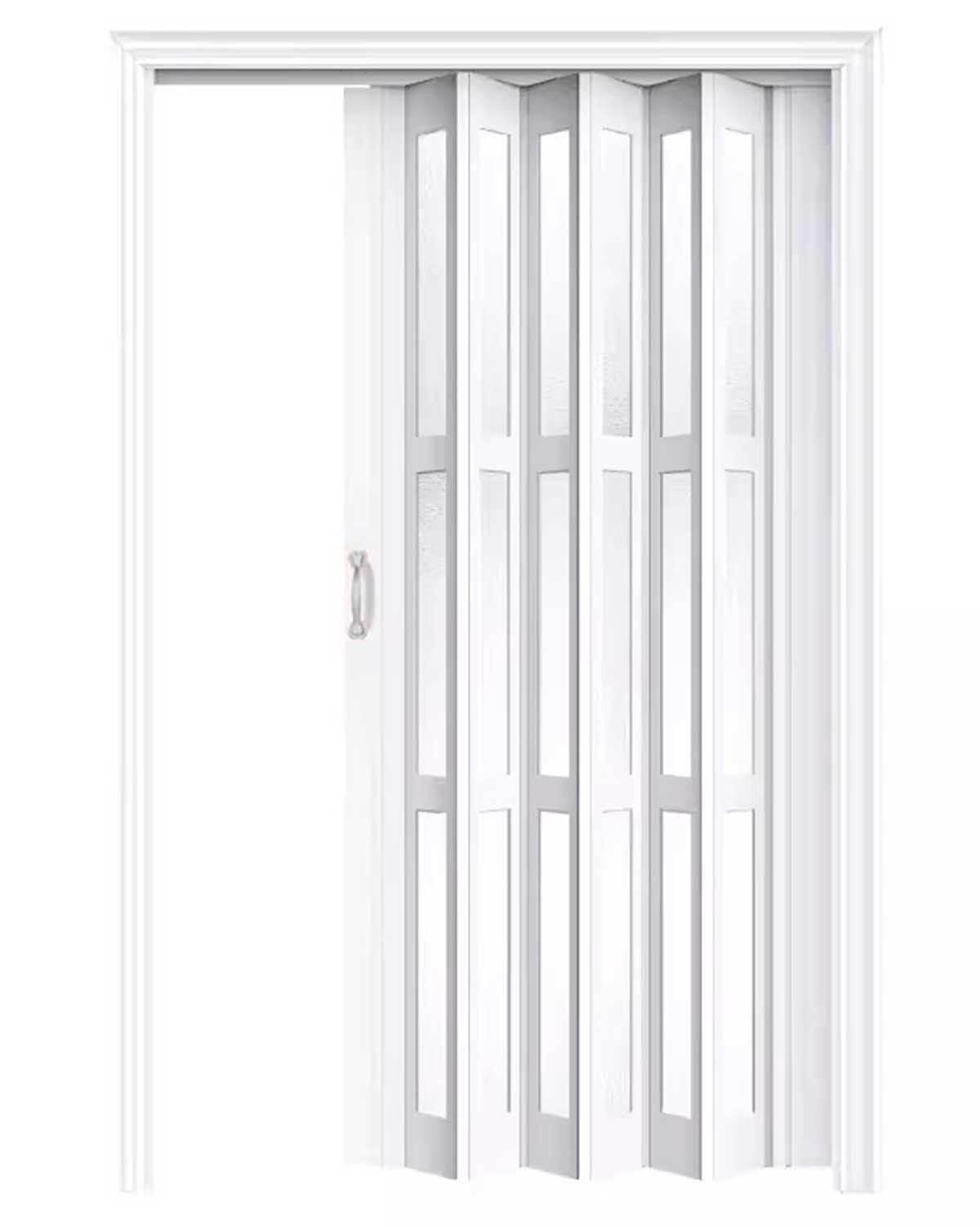Składane drzwi przesuwne, montaż bez wiercenia, nowoczesny design Concertina do wewnętrznego wejścia i szafy, taśma klejąca dla łatwej instalacji