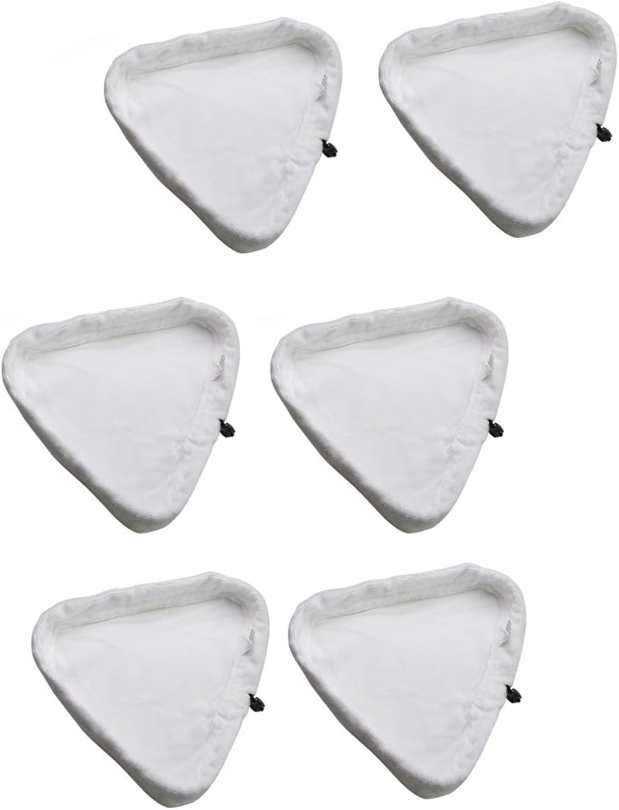 Steam Mop Pads,6 pcs Universal Washable Triangular Microfiber Cleaning Pad Cover Washable Cloths for X5 Steam Mops and H2O