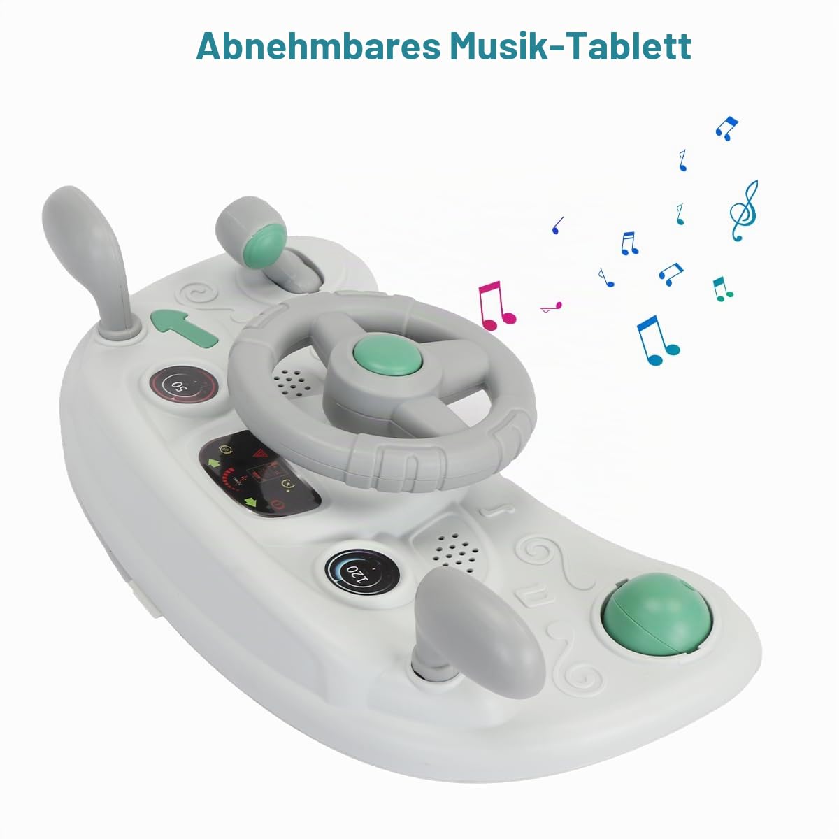 UBRAVOO 2-in-1-Lauflernhilfe, Lauflernhilfe für Kleinkinder mit herausnehmbarer Futterschale und Musikablage, faltbarer Lauflernwagen für Kinder im Alter von 6 bis 18 Monaten