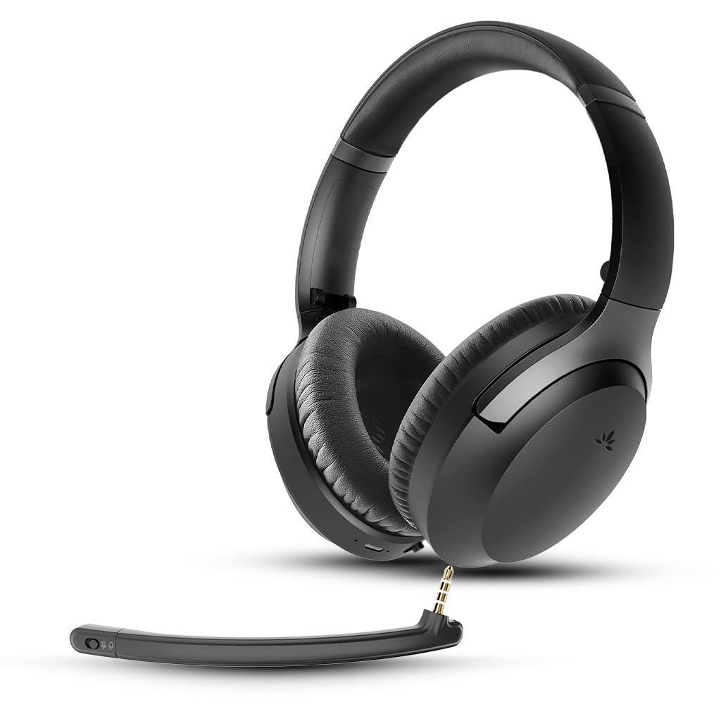 Avantalk Aria 3 - Multifonction Casque Bluetooth & Micro-Casque Sans Fil 2-en-1, Connexion Double (PC & Téléphone), Micro Antibruit, Voix Claire pour Appels & Musique, autonomie 55 h, Port Confortable