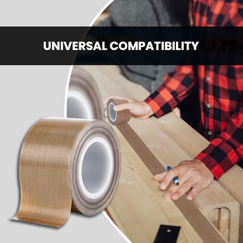 MOUMOUTEN 2 Rollen 55 mm x 10 m braunes Hochtemperatur-PTFE-Band, Isolierstoff, wärmeisolierendes Vinyl, Thermosublimations-Pressband für Vakuumiermaschine