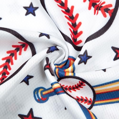 Image of Baseball Shirt Women Baseball Jersey Graphic Button Down Shirt Game Day Short Sleeve Tops
