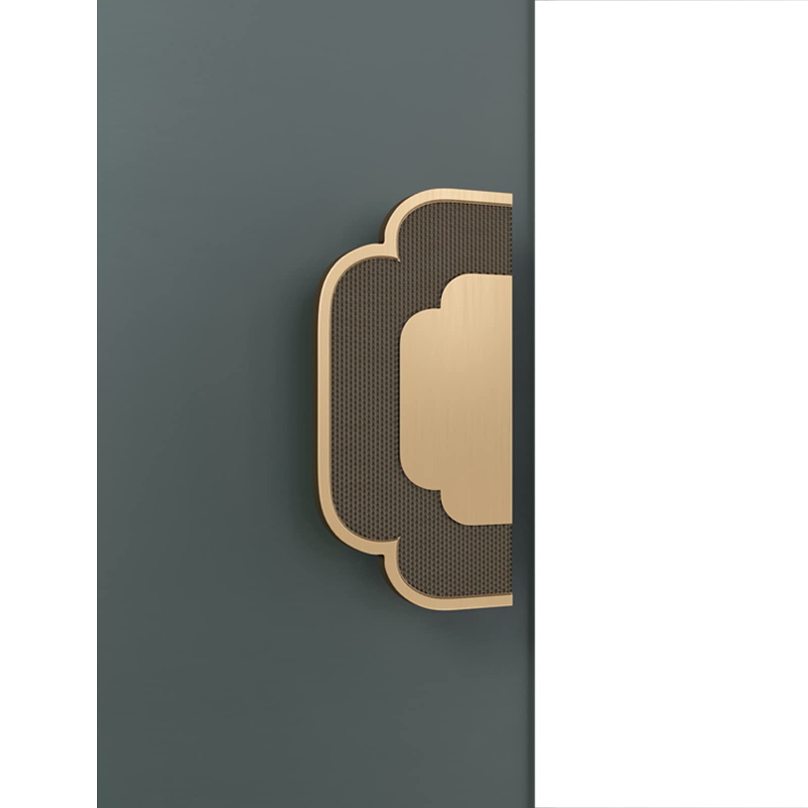 CWCQGH Door Handle Sliding Barn Door Handle Double Sided Door Pull Handle, Aluminum Retro Push Pull Door Handles for Wood/Glass Gate, Heavy Duty Double Side Hardware Set,Brass-Length 50cm/19.7in