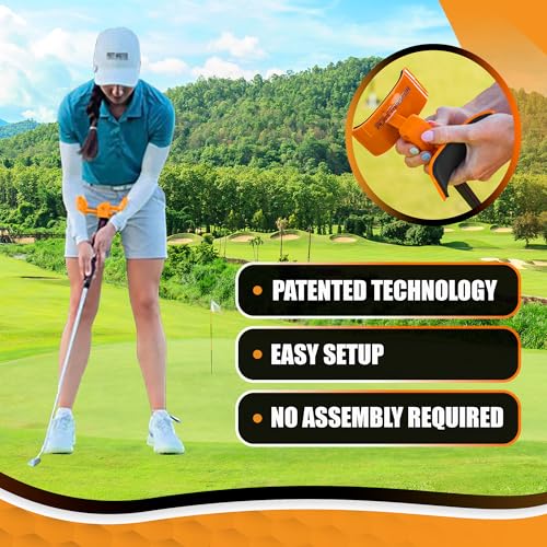 Image of Orange Whip Golf Putting Aid Trainer, Patented Short Game Golf Swing Training for Precision and Accuracy, Made in USA