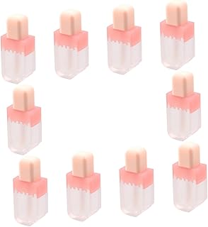 SOLUSTRE 10 Pçs Tubo De Brilho Labial Recipientes De Bálsamo Labial Em Forma De Sorvete Tubo De Brilho Labial Picolé Recipientes De Amostra Recipientes De Amostra De Brilho Labial Garrafas