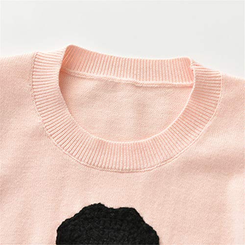 Kids Girls Black Clouds Rains Pullover Sweater Long Sleeve Crew Neckline Cotton Sparkle Ruffle Pink Sweater 6M-3Y3