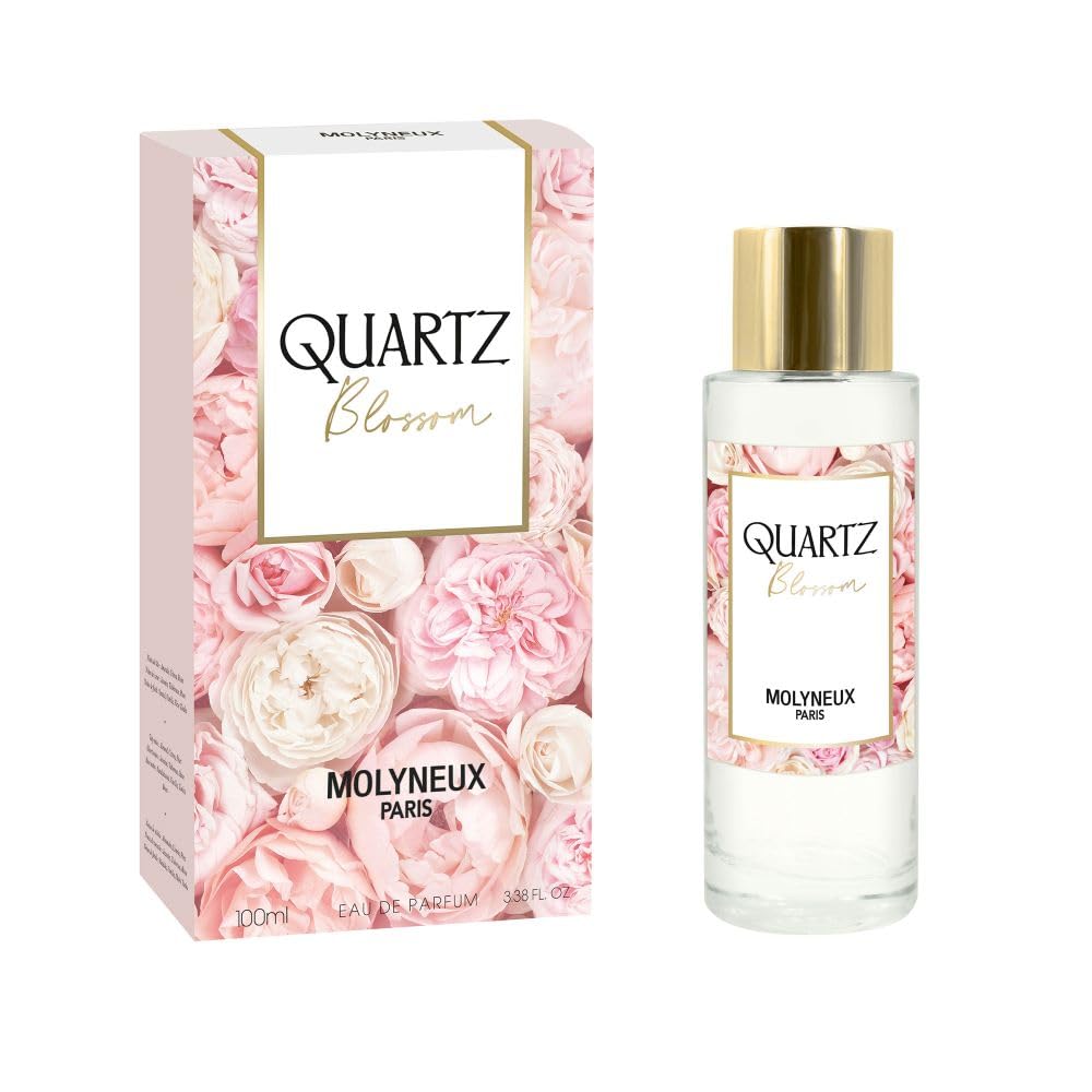 MOLYNEUX Eau de parfum femme, Quartz Blossom, douce et tendance, made in France, 100ml
