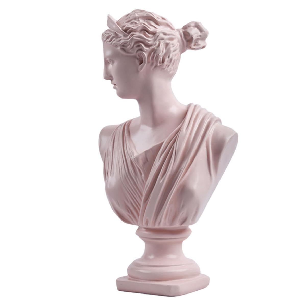 ifundom Estatua de Busto Decorativa Nórdica en Resina Rosa