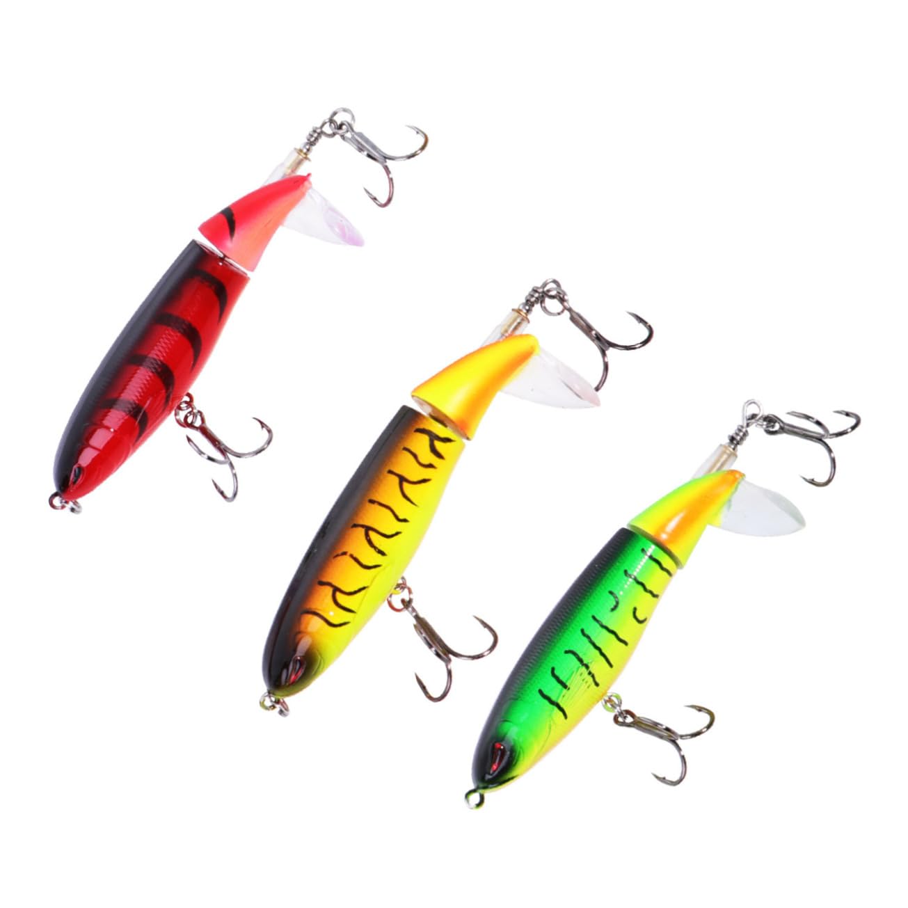 9 Pièces appâts bioniques réalistes swimbait appât d'eau Douce appât à manivelle leurres de pêche musc appâts à manivelle leurres de pêche aux Yeux 3D appât à hélice