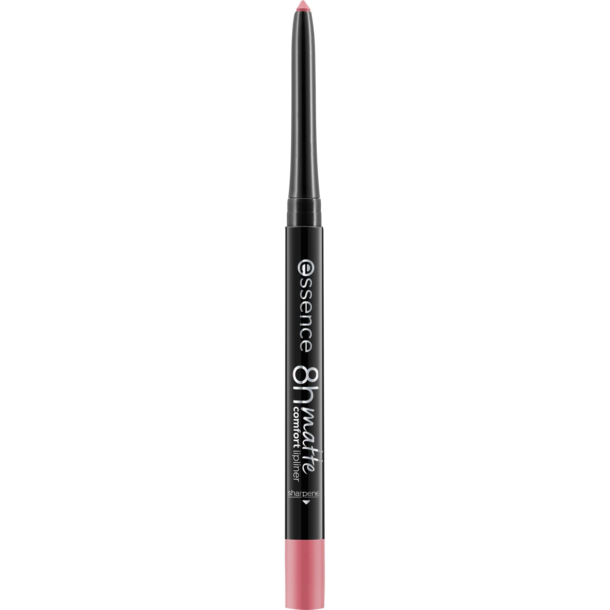 essence 8h MATTE comfort lipliner, Nr. 15, Pink, langanhaltend, sofortiges Ergebnis, matt, vegan, wasserfest, ohne Konservierungsstoffe, ohne Parabene, 1er Pack (0.3g)