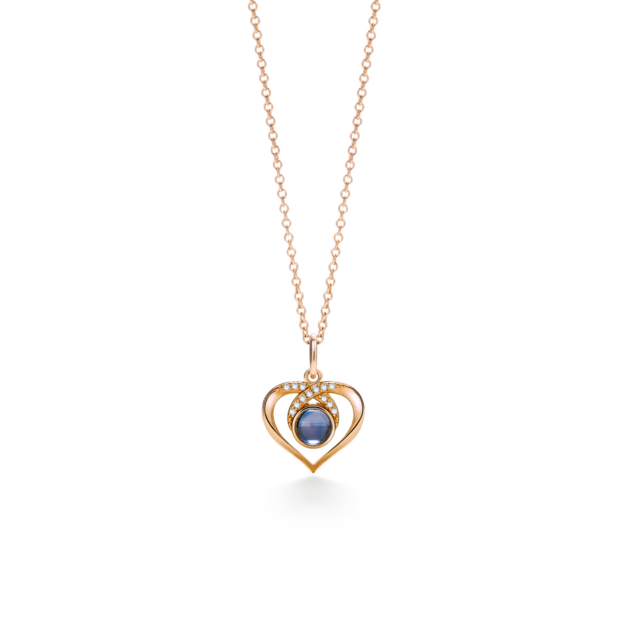 PERIMADE Collana con proiezione di immagini personalizzate per donne, ciondolo a forma di cuore con foto commemorativa, testo personalizzato e amore in 100 lingue CZ collana con ciondolo per