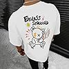 Mens T-Shirts Graphic Fashion Tshirt UK Casual Short Sleeve Tee Tops Hipster Hip Hop T Shirts Cool Shirt 01M#White Small #2
