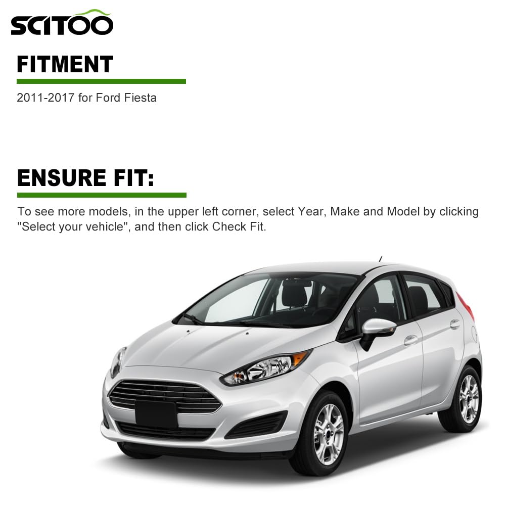 SCITOO Remote Head Key * 1 PCS Replacement for Ford for Fiesta 2011-2017 KR55WK47899