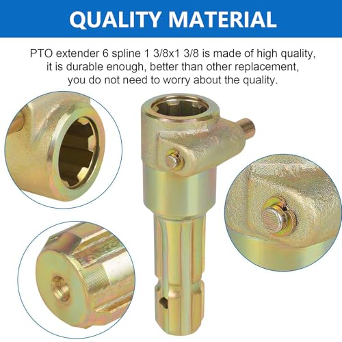 PTO Extender, PTO Adapter, Female 1-3/8 & 6 Spline, Male 1-3/8 & 6 Spline - Image 3