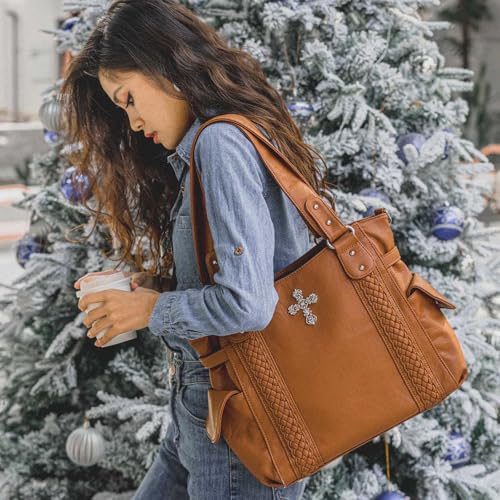Image of Purses and Handbags for Women Ladies Western Purse Large Hobo Bag Top Handle Handbag with Ajustable Crossbody Strap Vintage