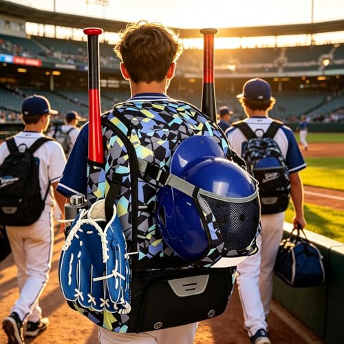 Mochila de sófbol con bolsillos múltiples y compartimento amplio 3