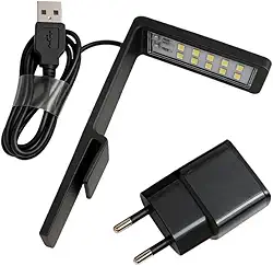 Luminária 5w Led Para Aquário Pequeno Beteira Plantado(Preto)