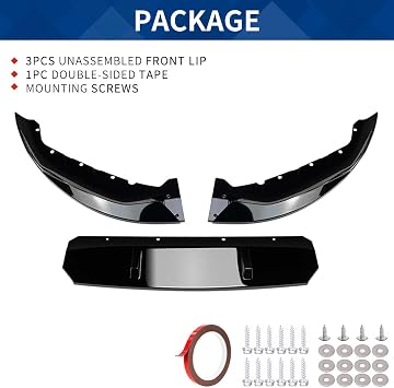 G30 LCI Front Lip Compatible with BMW (2021-2023) 5-Series G30 Facelift with M-Sport Bumper ABS Gloss Black MP-Style