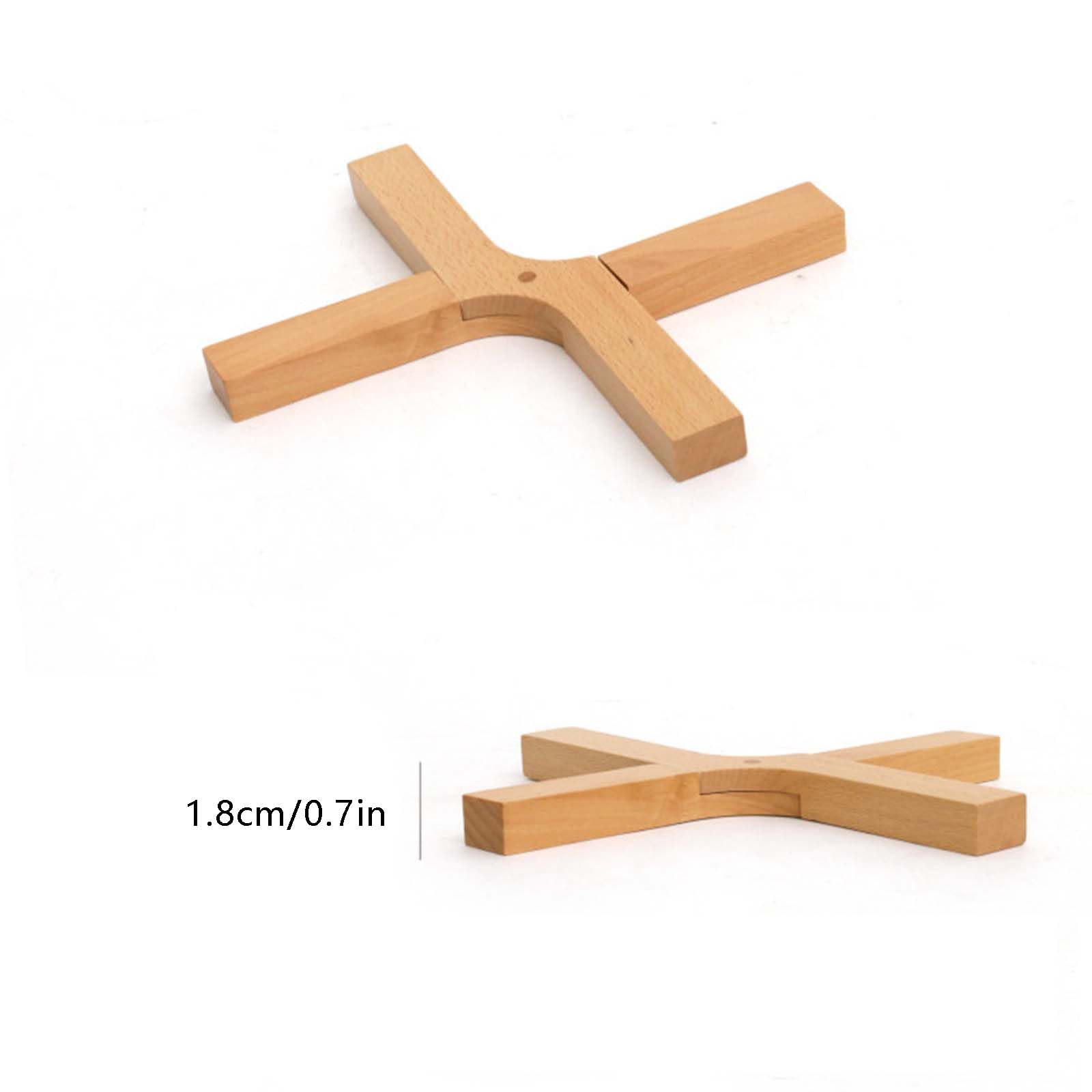 Sottopentola Pieghevole in Legno massello per Piatti Caldi,