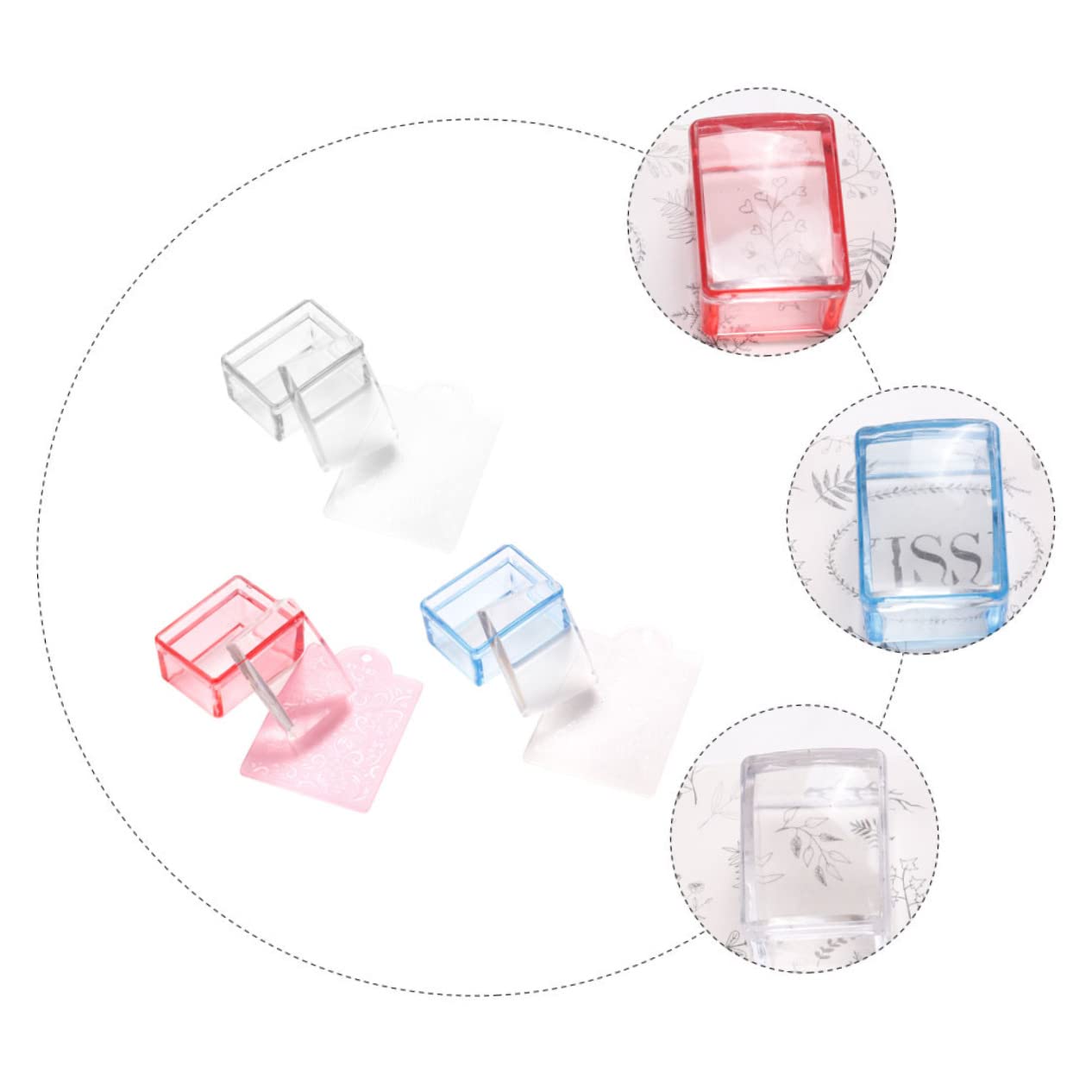 Healvian 15pezzi Timbri Trasparenti Per Unghie Strumenti Per Manicure e Stamping Nail Art Per Casa e Salone Facili Da Usare Leggeri e Versatili Perfetti Per Decorazioni Unghie Art