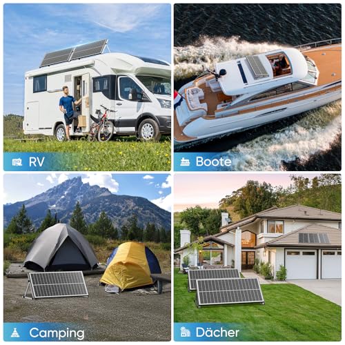 Rvpozwer Pannello solare bifacciale 120 W vetro vetro trasparente estrazione di energia bifacciale +30%, tipo N, IP68 – ideale per serre, verande, ringhiere del balcone, tettoia e progetti di design