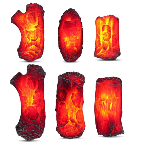 BEY-DMLS LED Electric Fireplace Logs 10.4 Inch Realistic Flame Effect Battery Powered Decorative Fire Light 3.5V Power Supply Battery-Powered 2 AAA Batteries Non-Adjustable Brightness